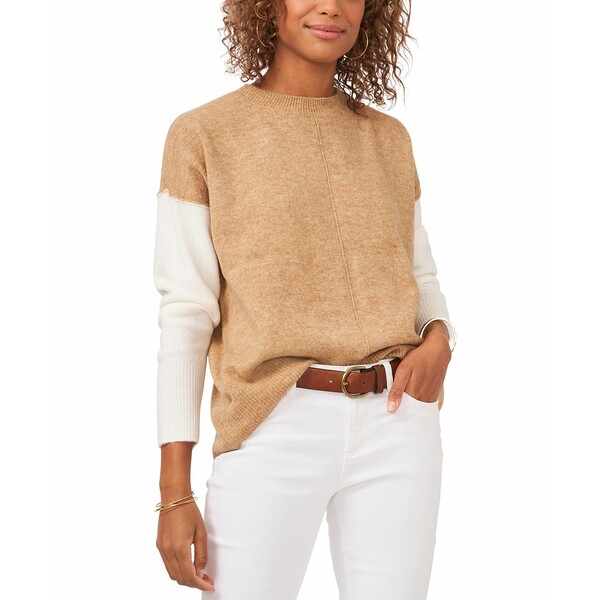 独創的 ヴィンスカムート レディース ニットセーター アウター Plus Size Colorblocked Sweater Latte  Heather t2019.mringenuity.net