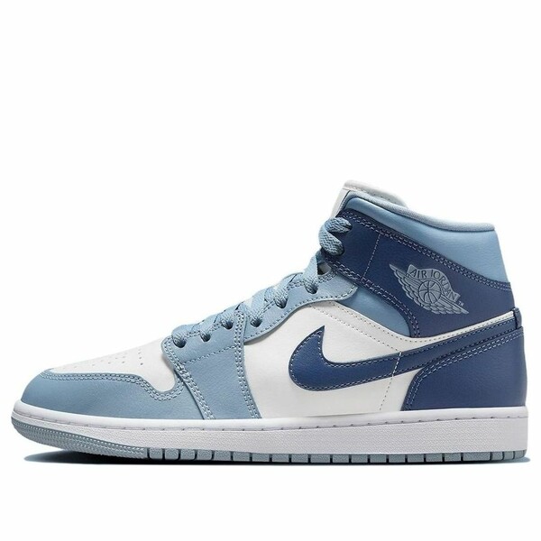 Air Jordan ジョーダン レディース スニーカー Blue/White 【(WMNS) Air Jordan 1 Mid \u0027Two-Tone Blue\u0027 BQ6472-140】  大きさ US_7(24.0糎)