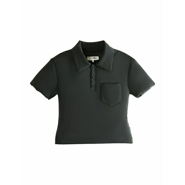 マルタンマルジェラ レディース スポーツシャツ トップス Padded polo shirt Black