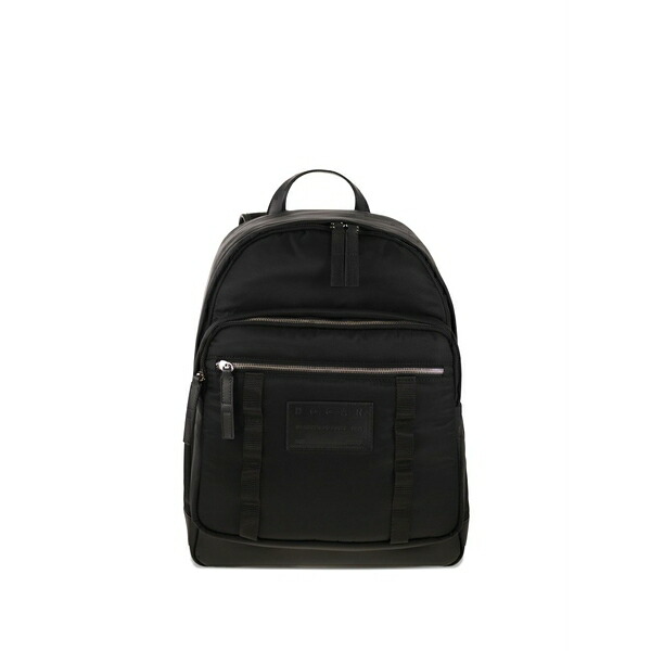 ホー火器 メンズ うしろ側風呂敷き包み・背嚢 御徒面子 Logo-patch backpack Black