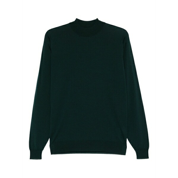 ジョンスメドレー メンズ ニット&セーター アウター Merino wool blend sweater Green|asty