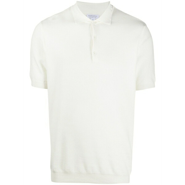 サンスペル メンズ スポーツシャツ トップス Plain polo shirt  White
