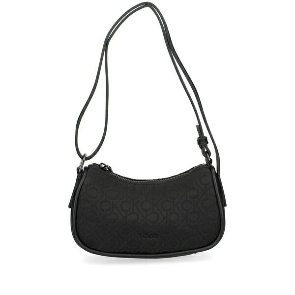 カルバンクライン レディース ショルダーバッグ バッグ Logo-print shoulder bag Black｜asty