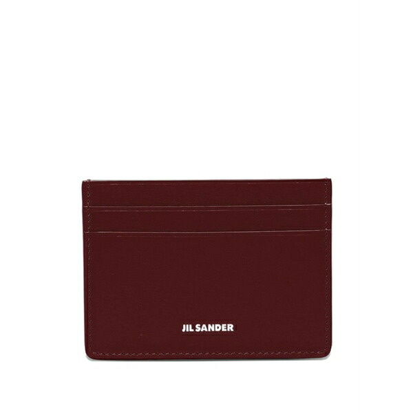ジル・サンダー レディース 財布 アクセサリー Logo card holder Red|asty