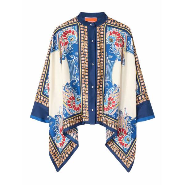 ラ・ダブル・ジェイ レディース シャツ トップス Foulard floral-print shirt Neutrals｜asty