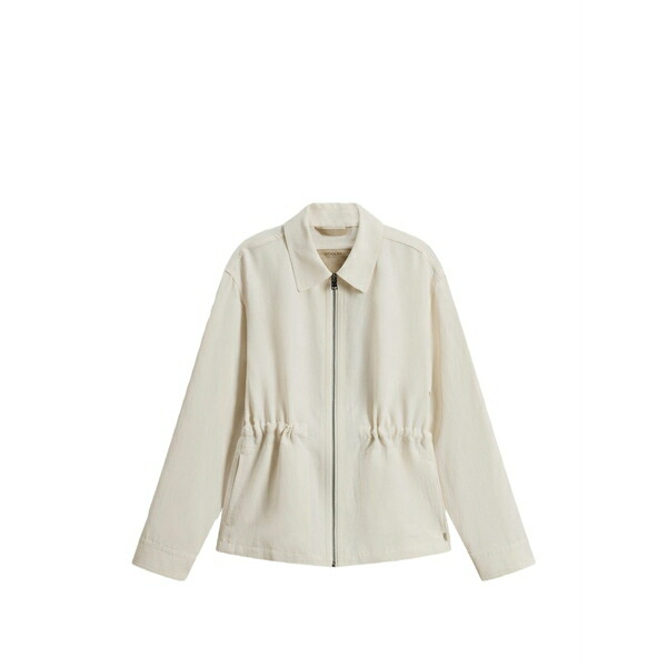 ウール リッチ レディース ジャケット＆ブルゾン アウター Drawstring zip overshirt White｜asty
