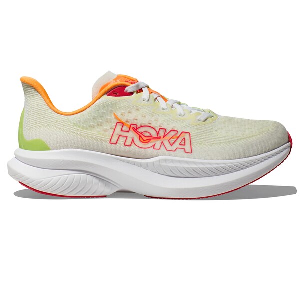 Hoka One One ホカオネオネ レディース スニーカー  【Hoka One One Mach 6 White Lettuce (Women)】  サイズ US_7(24.0cm) White/Lettuce