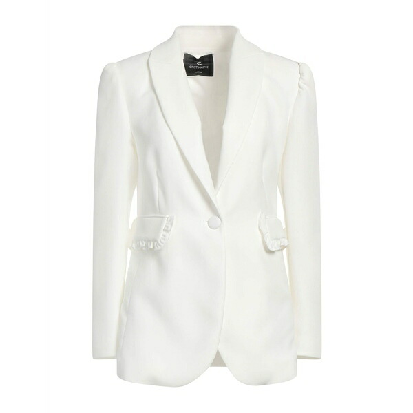 【送料無料】 クリスチーナエフェ レディース ジャケット＆ブルゾン アウター Blazers White