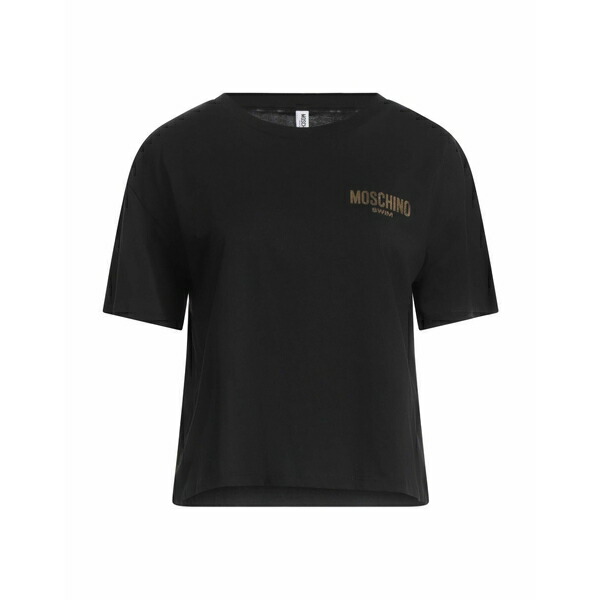 【送料無料】 モスキーノ レディース Tシャツ トップス T-shirts Black
