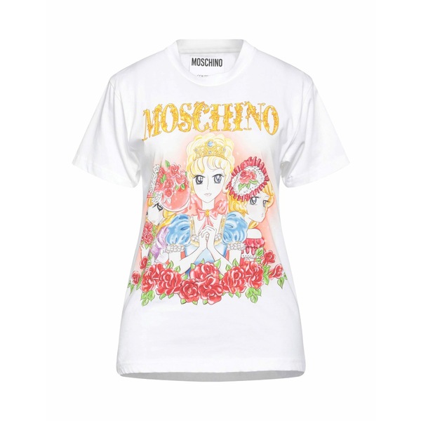 【送料無料】 モスキーノ レディース Tシャツ トップス T-shirts White