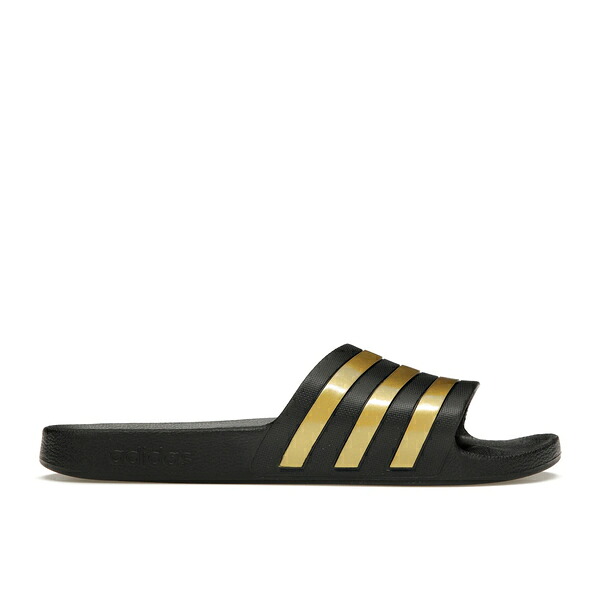 adidas アディダス メンズ スニーカー  【adidas Adilette Aqua Slides Core Black Gold Metallic】  大きさ US_10(28.0糎) Core Black/Gold Metallic/Core Black