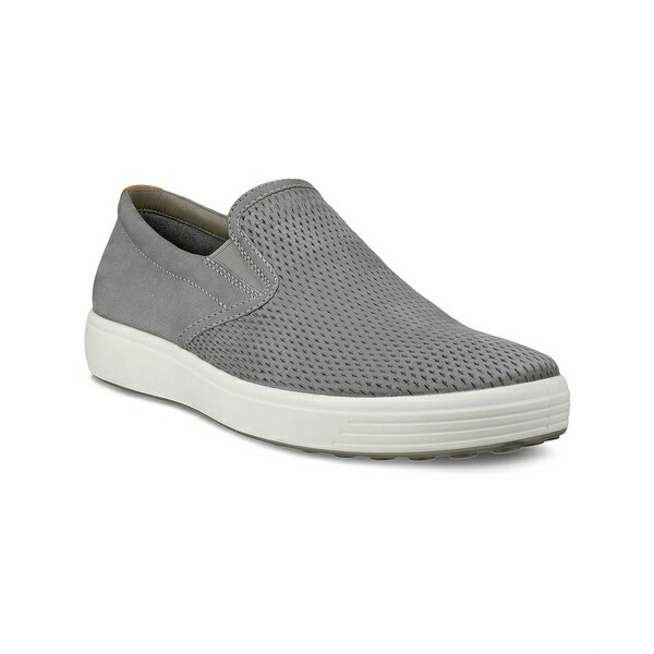 エコー メンズ スニーカー シューズ Men's Soft 7 Slip On 2.0 Sneakers Wild Dove, Lion画像