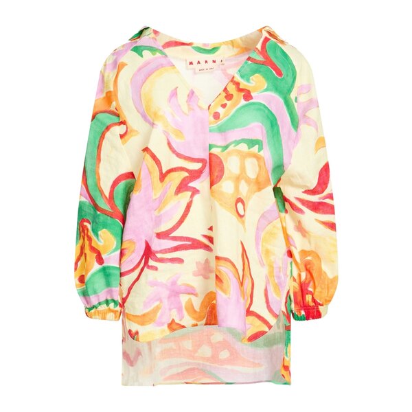 【貨物輸送無料】 マルニ レディース ティーシャツ トップス Tops Yellow トップス-Tシャツ・カットソー-レディースファッション