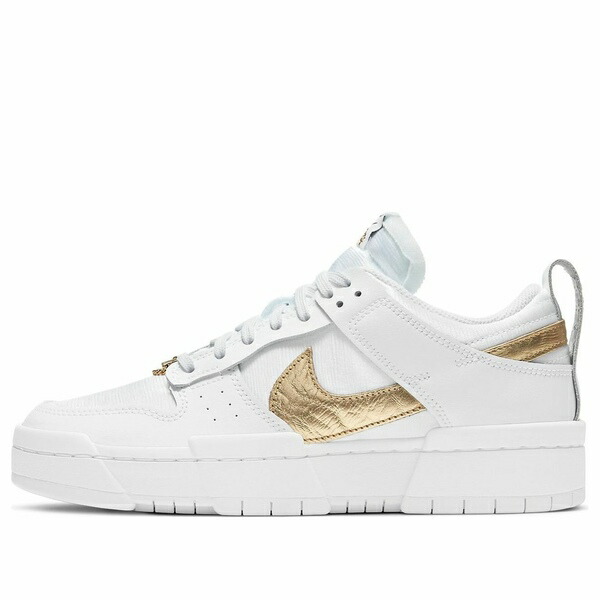 Nike ナイキ レディース スニーカー  【(WMNS) Nike Dunk Low Disrupt \u0027White Metallic Gold\u0027 DD9676-100】  大きさ US_7(24.0糎)