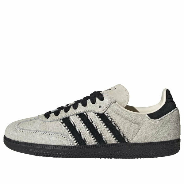 adidas アディダス レディース スニーカー  【(WMNS) adidas Samba OG \u0027Wonder White Black Pony\u0027 JP5329】  大いさ US_W_12.5 スニーカー-靴