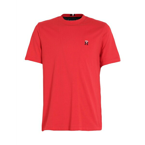 【送料無料】 トミー ヒルフィガー メンズ Tシャツ トップス T-shirts Red