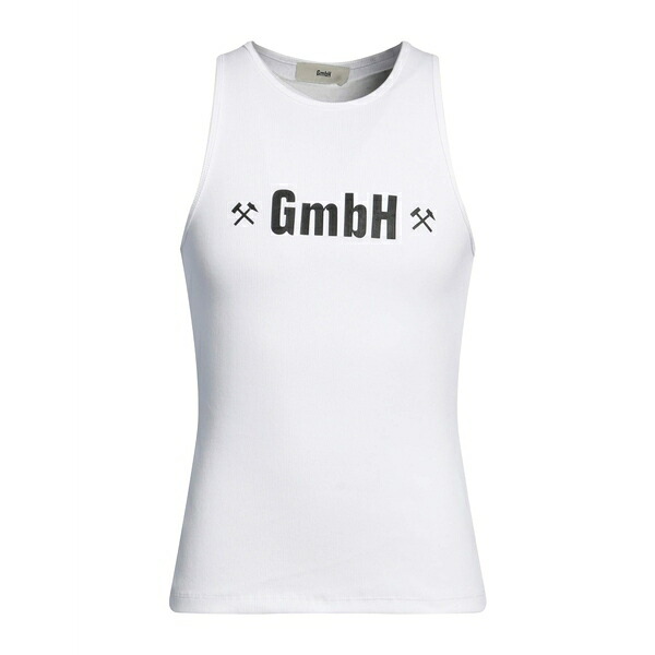 【送料無料】 ゲーエムベーハー メンズ Tシャツ トップス Tank tops White｜asty