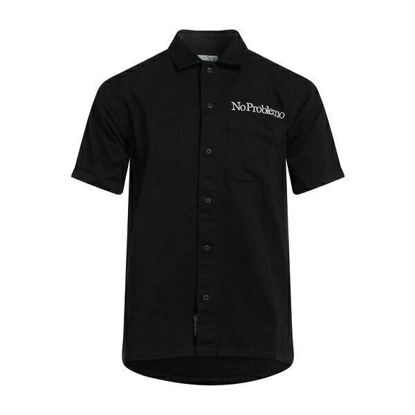 【送料無料】 アリーズ メンズ シャツ トップス Shirts Black｜asty