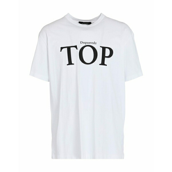 【送料無料】 ディースクエアード メンズ Tシャツ トップス T-shirts White|asty