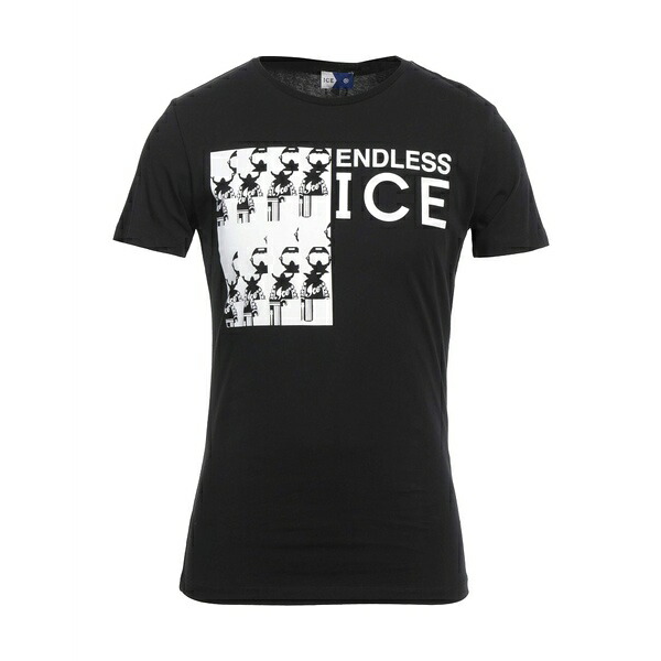 【送料無料】 アイスバーグ メンズ Tシャツ トップス T-shirts Black