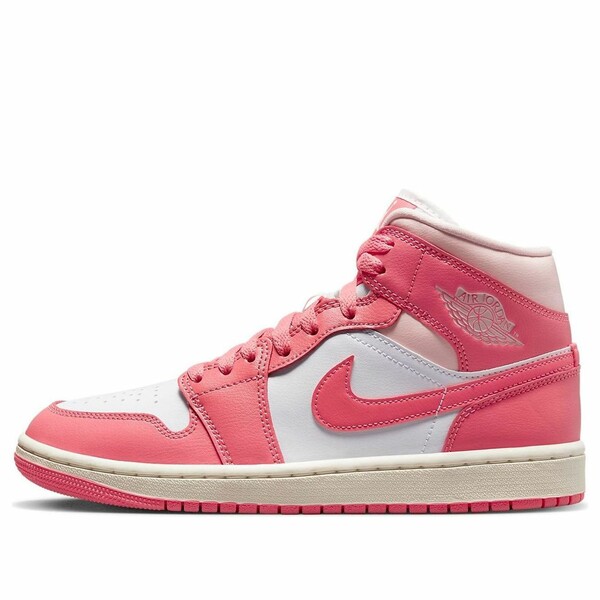 Air Jordan ジョーダン レディース スニーカー White / Sea Coral-Atmosphere-Sail 【(WMNS) Air Jordan 1 Mid 'Strawberries and Cream' BQ6472-186】 サイズ US_W_10｜asty