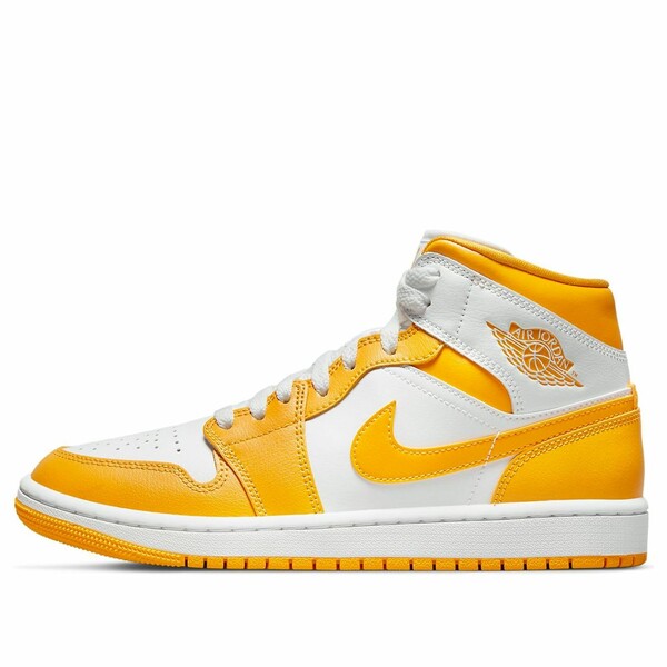 Air Jordan ジョーダン レディース スニーカー Yellow/White 【(WMNS) Air Jordan 1 Mid \u0027University Gold\u0027 BQ6472-117】  大きさ US_7.5(24.5糎)