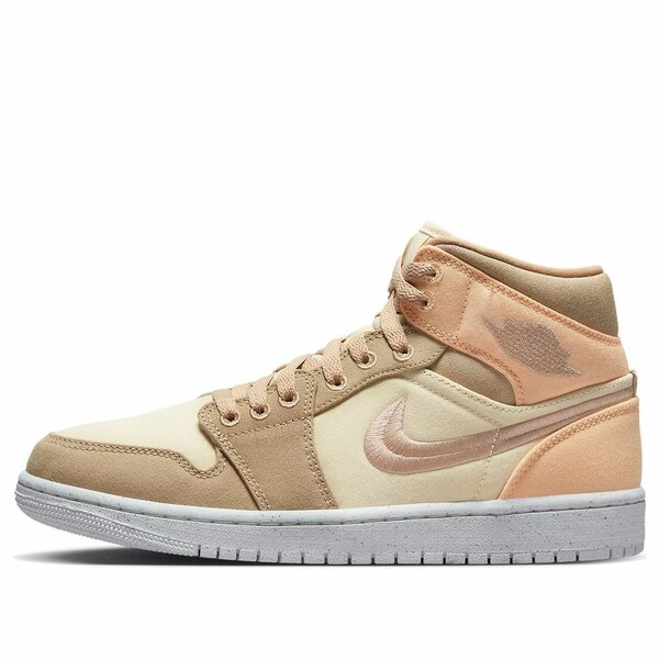 Air Jordan ジョーダン レディース スニーカー Muslin/Celestial Gold/Sail/Desert 【(WMNS) Air Jordan 1 Mid SE \u0027Canvas Khaki\u0027 DV0427-102】  大きさ US_9(26.0糎)