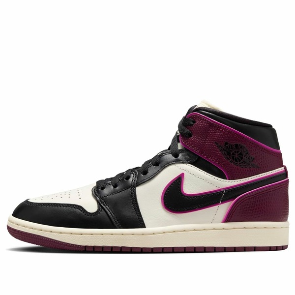 Air Jordan ジョーダン レディース スニーカー Sail/Active Pink/Bordeaux/Black 【(WMNS) Air Jordan 1 Mid SE 'Bordeaux' FQ7818-101】 サイズ US_W_11|asty