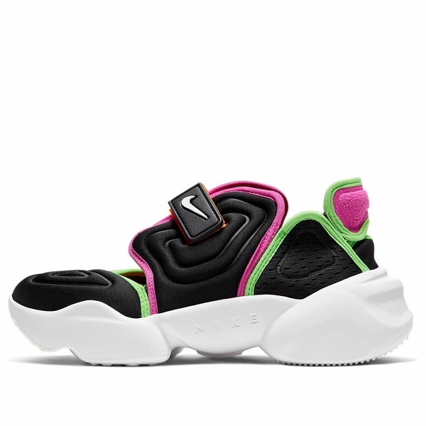 Nike ナイキ レディース スニーカー Black/Green/Purple 【(WMNS) Nike Aqua Rift 'Black Fire Pink' BQ4797-001】 サイズ US_6(23.0cm)|asty