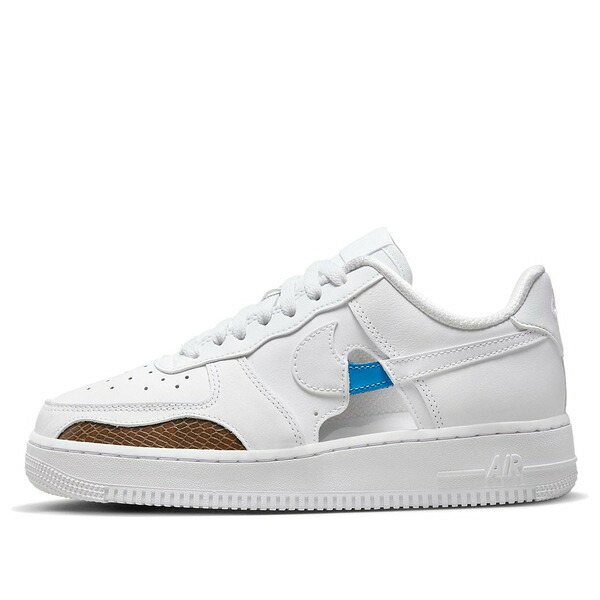 Nike ナイキ レディース スニーカー WHITE/BLUE 【(WMNS) Nike Air Force 1 07 LX ee Through - White FB1906-100】  サイズ US_5(22.0cm)