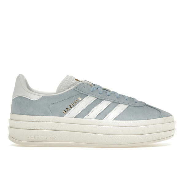adidas アディダス レディース スニーカー 【adidas Gazelle Bold Clear Sky (Women's)】 サイズ US_6.5(23.5cm) Clear Sky/Cloud White/Gold Metallic｜asty