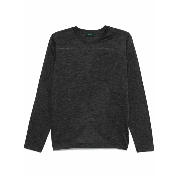 ザノーネ メンズ プルオーバー トップス Virgin wool t-shirt Grey