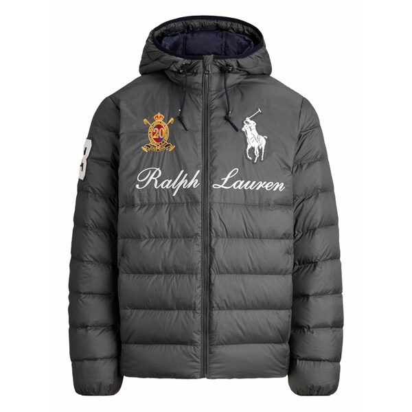 ラルフローレン メンズ 上衣＆上衣 アウター Logo-embroidered jacket Grey