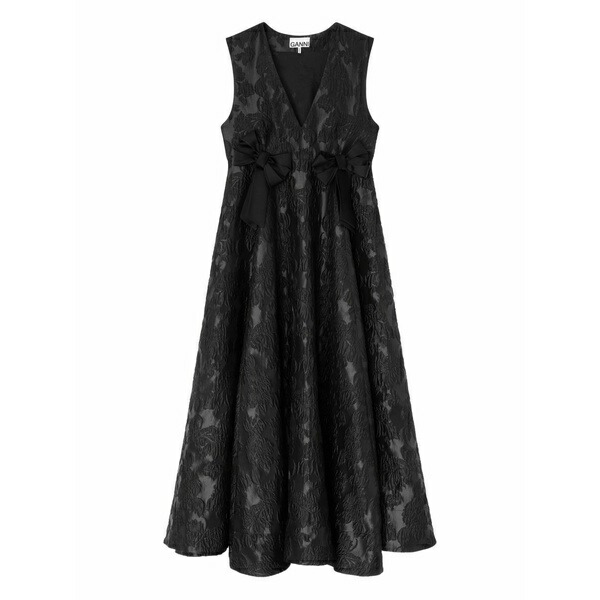 ガニー レディース 衣裳 トップス Floral bow MIDI dress Black