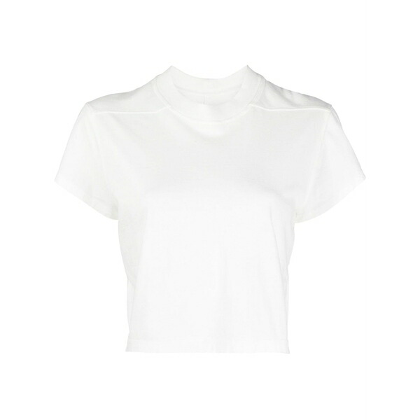 リックオウエンス レディース プルオーバー トップス Level cotton cropped t-shirt White