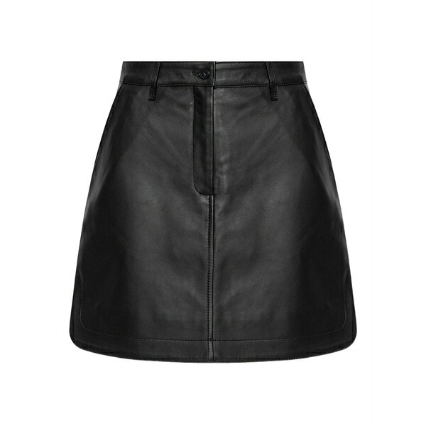 住み家 稲荷 レディース スコート ボトムス Leather skirt  Black
