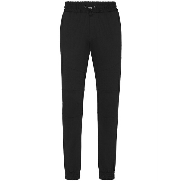 フィリッププレイン メンズ カジュアルパンツ ボトムス Toggle-fastening track pants Black｜asty