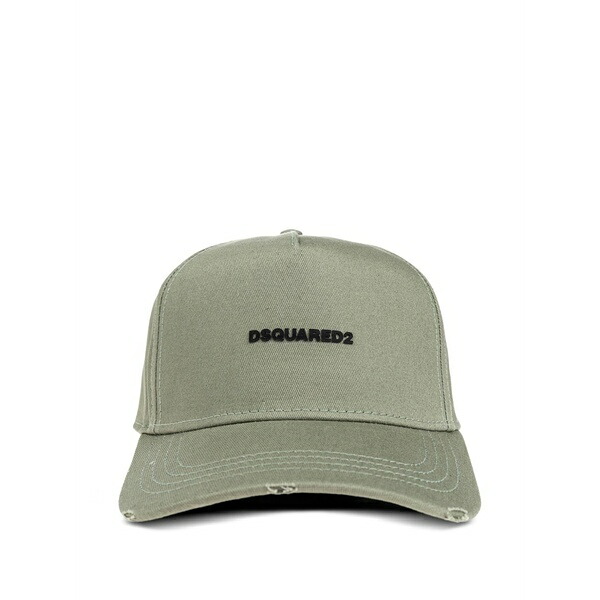 ディースクエアード メンズ かぶり笠 佩び物 Cotton baseball cap Green