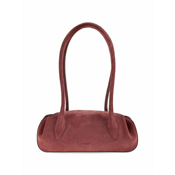 ユゼフィ レディース ショルダーバッグ 御徒面子 Mini oyster suede-finish leather shoulder bag Pink