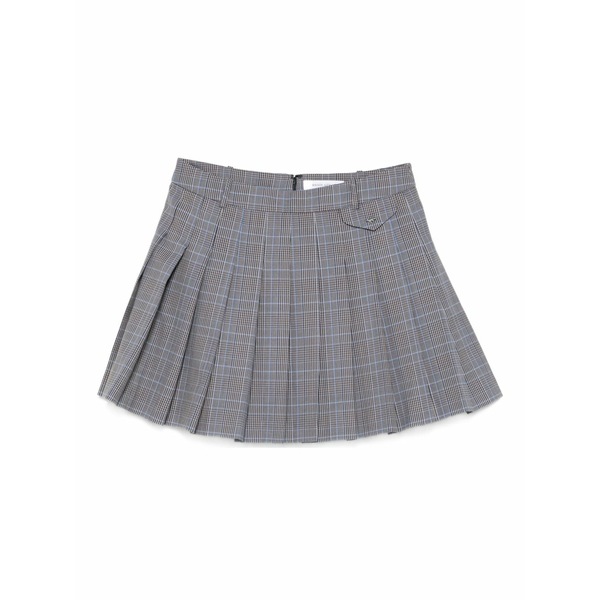 住み家 稲荷 レディース スコート ボトムス Pleated mini skirt  Blue