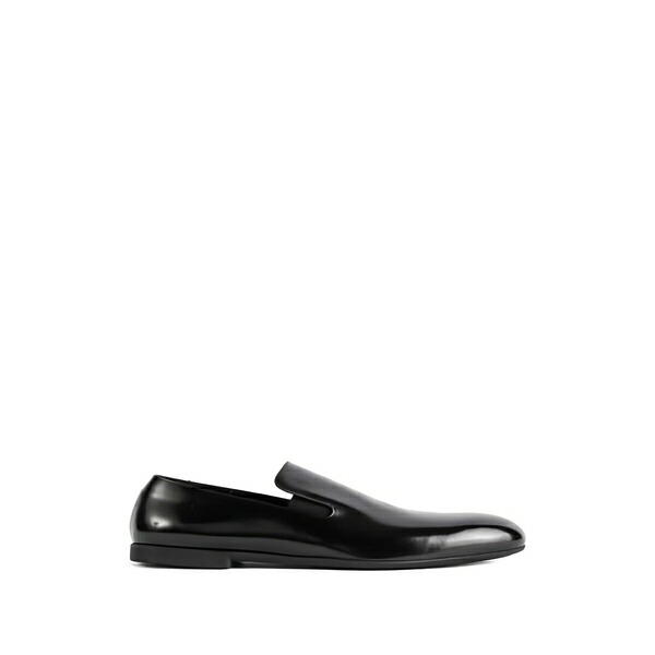 ジル・サンダー メンズ スリッポン・ローファー シューズ Leather loafers Black｜asty