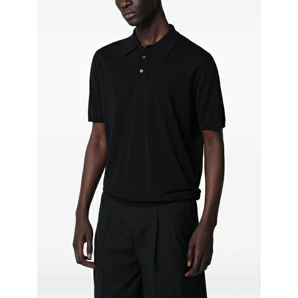 ロベルトコリーナ メンズ スポーツシャツ トップス Short-sleeve polo shirt Black