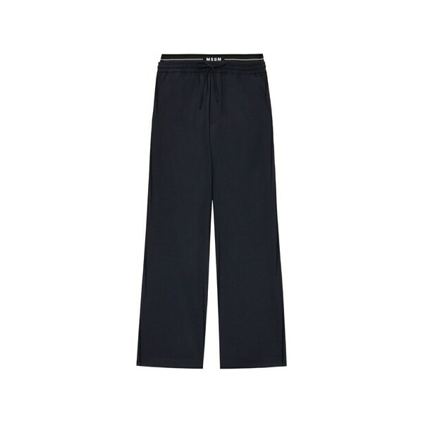 エムエスジイエム メンズ 心地よいズボン下 ボトムス Drawstring track pants Blue