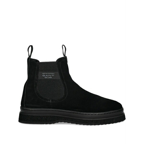 ガント メンズ ブーツ シューズ Pull-tab chelsea boots Black