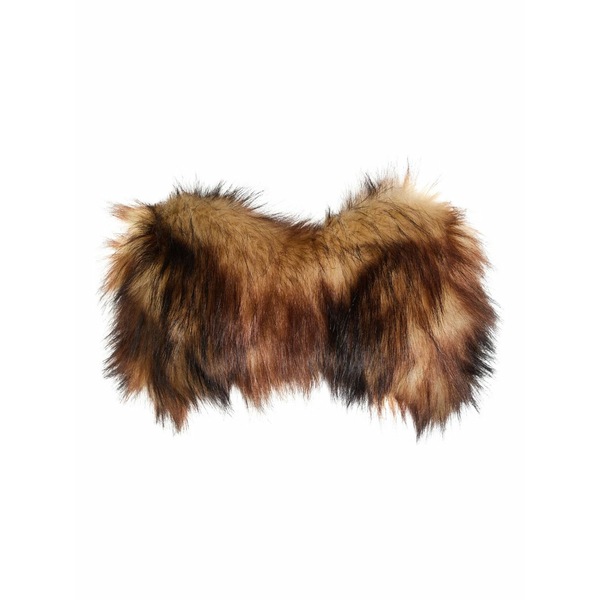 シモーネ・ロシャ レディース カットソー トップス Strapless faux-fur top Brown