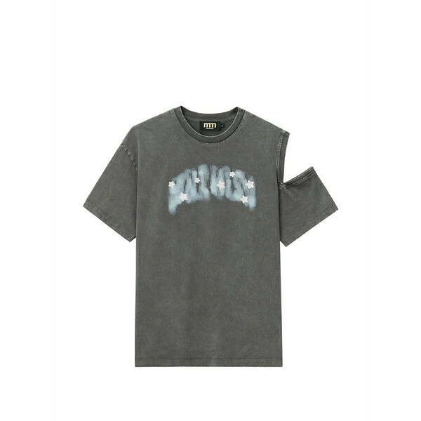 ミニ皮膚軟化剤 レディース プルオーバー トップス Cut-out star-embellished t-shirt Grey