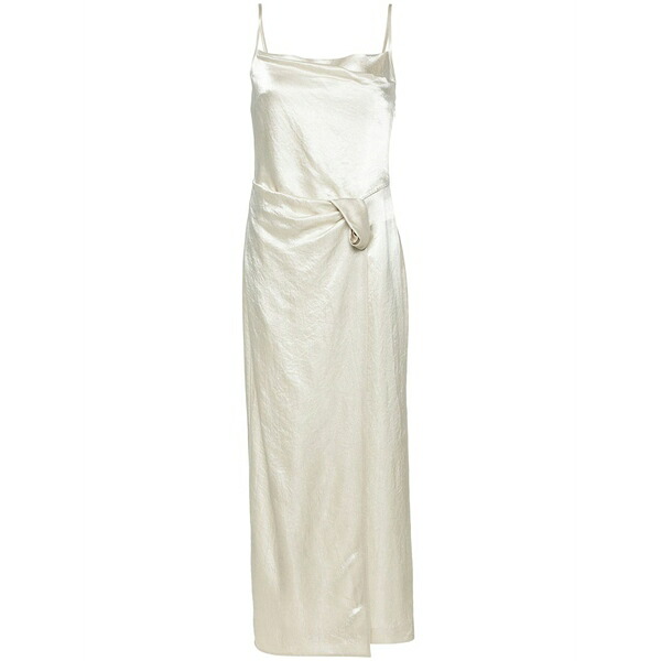 ナヌーシュカ レディース 衣裳 トップス Ruched-detailing satin MIDI dress Neutrals