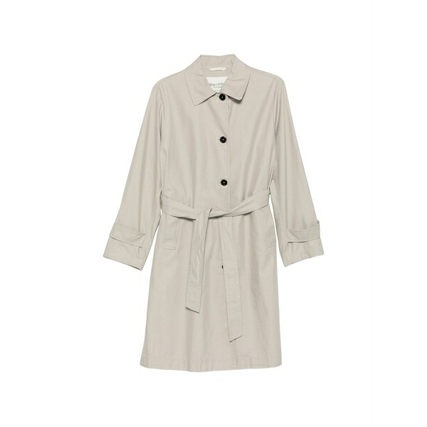マルコポーロ レディース 厚地の外套 アウター Belted single-breasted coat Neutrals