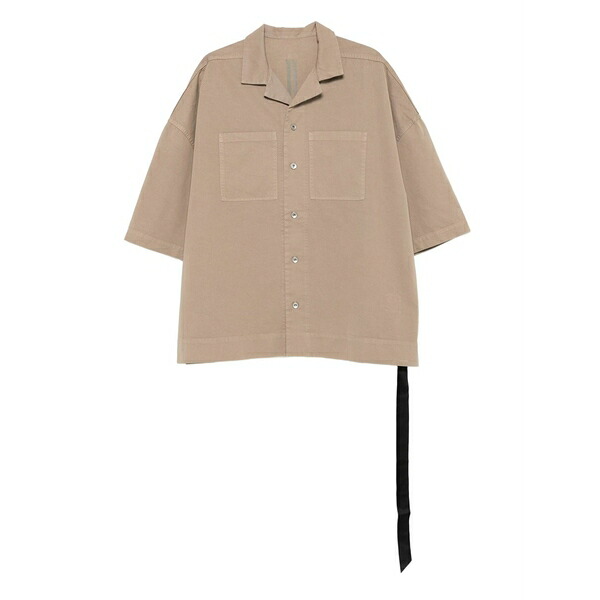 リックオウエンス メンズ プルオーバー トップス Double-pocket short-sleeve shirt Neutrals