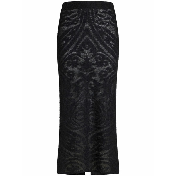 エトロ レディース スコート ボトムス Knitted jacquard MIDI skirt Black